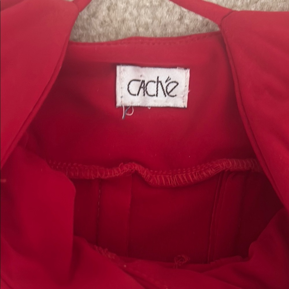 Cache Red Ruffle Mini Dress - Picture 3 of 7